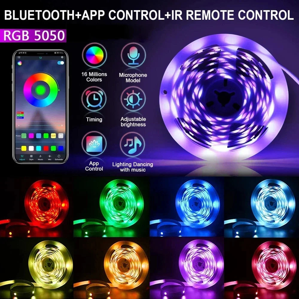 5050 RGB USB LED Strip 5V Bluetooth WiFi Control