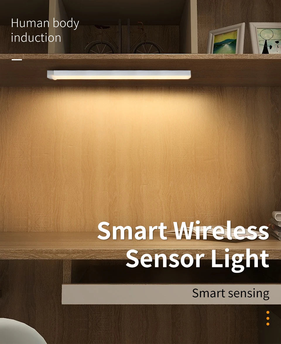 Motion Sensor LED Cabinet Light Rechargeable Induction Night Light