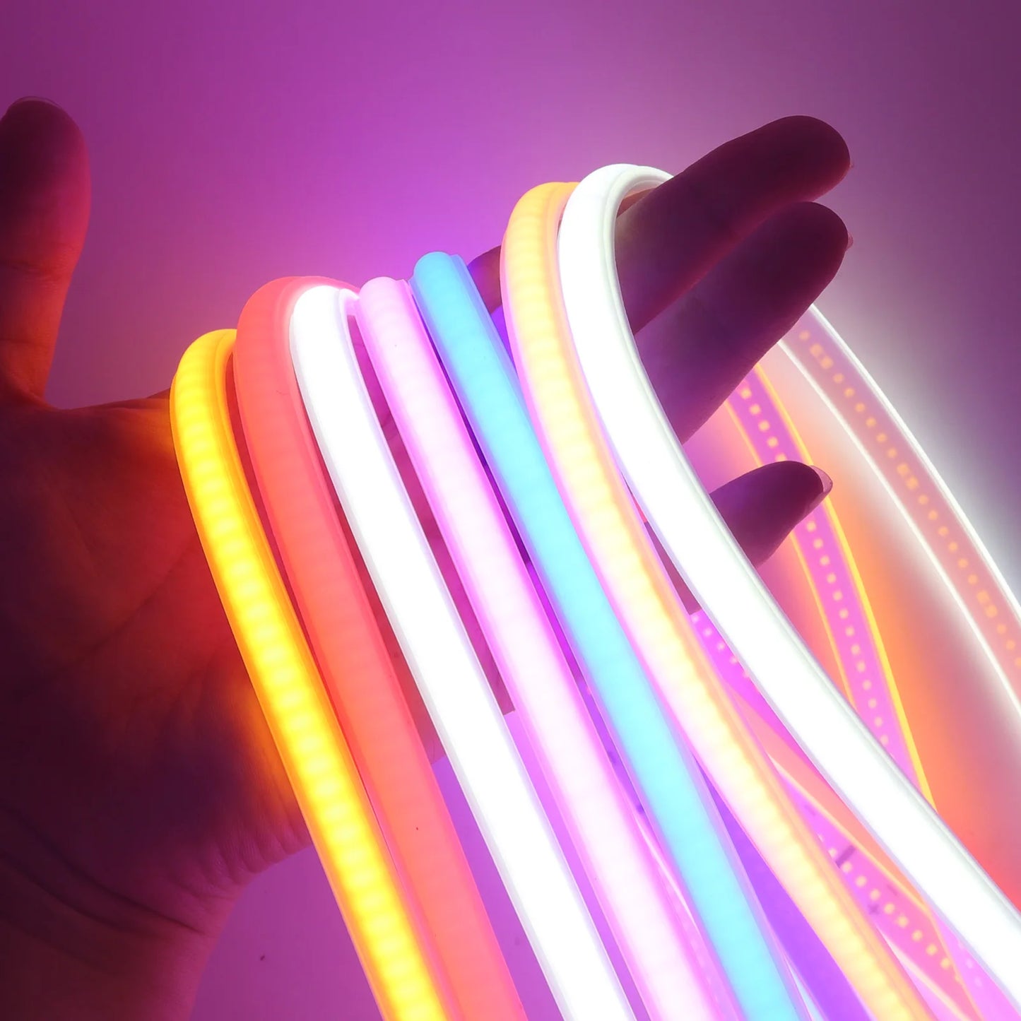 220V COB Neon Strip Light EU Plug Waterproof Outdoor