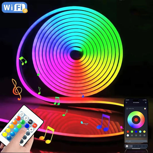 5V RGB neon light with bluetooth remote control and APP