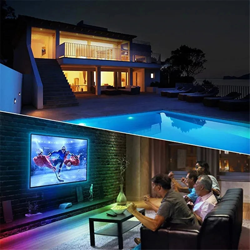 AC 220V Eu Plug In LED Strips Light SMD 5050 60LEDS/M IP65