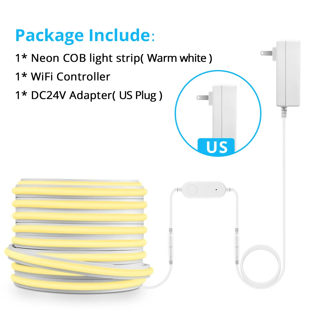 Latest DC24V COB Neon LED Strip Light Solid Silicone Tube