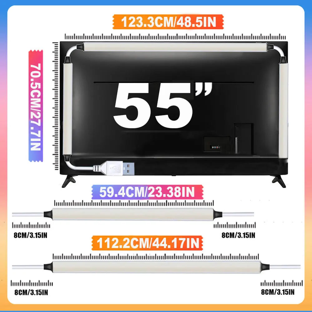 5V Usb Smart Tv Led Lights desktop light PC Tv Led Backlight