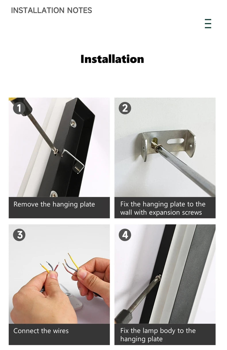 Outdoor Long Strip RGB LED Wall Lamp Remote/Tuya WiFi APP