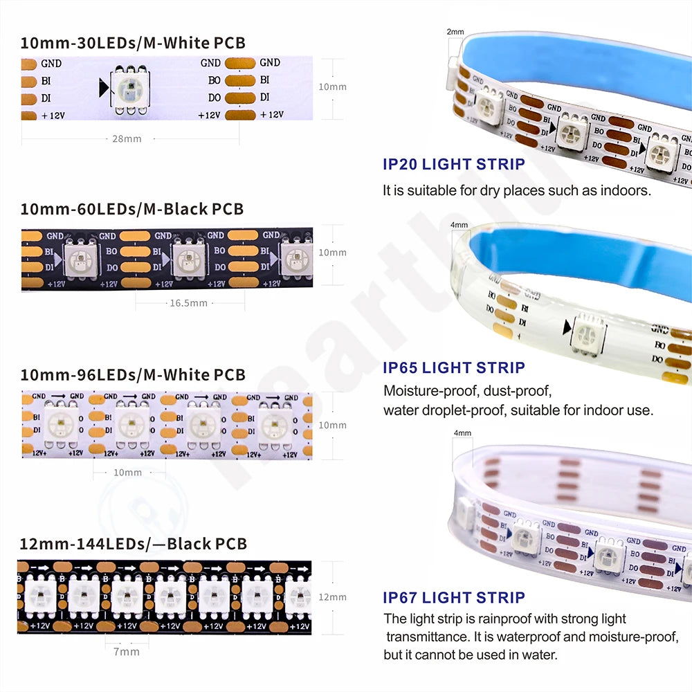 SPI Color LED Addressable Programmable LED Light