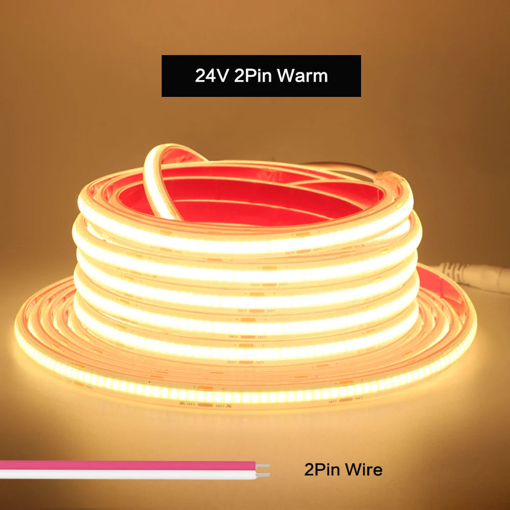IP68 Waterproof COB LED Strip Lights Ribbon Tape