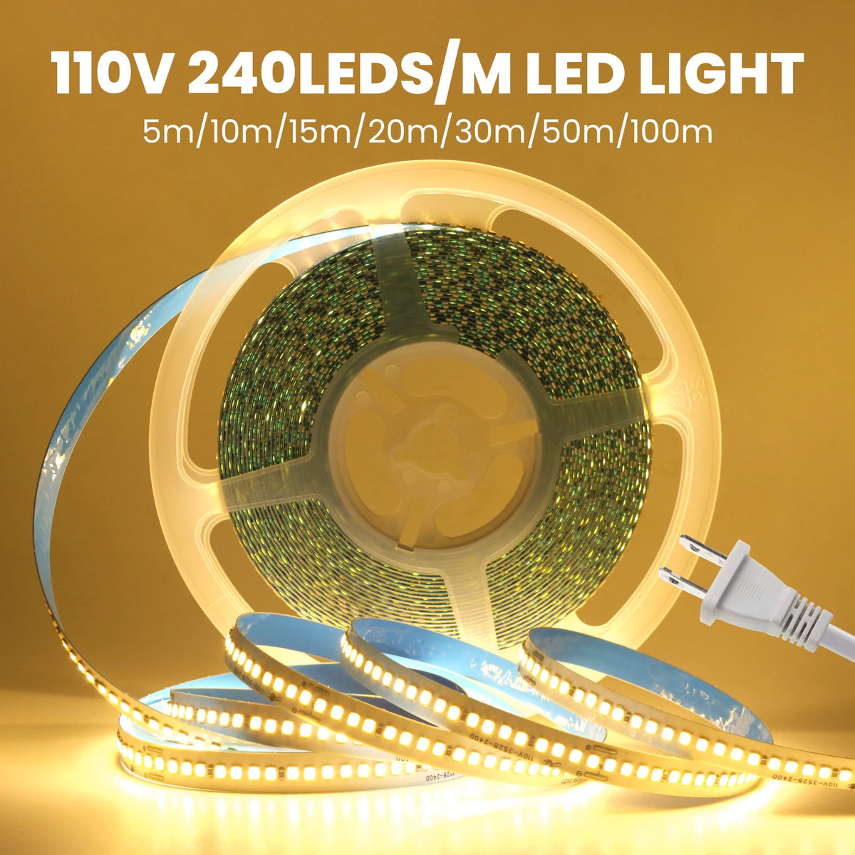 LED Strip Lights 220V 110V with EU US Plug High Bright