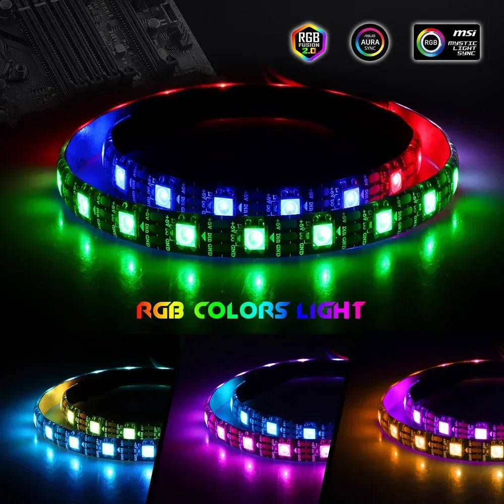 WS2812b ARGB LED Strip Light Addressable Rainbow Light