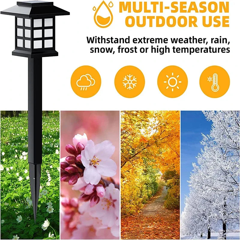 2/4/6/8Pcs Solar LED Pathway Lights Outdoor Waterproof