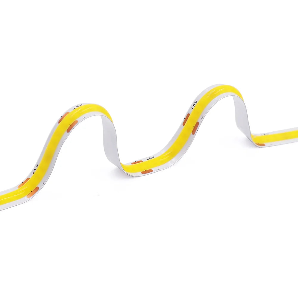 5V USB COB LED Strip Light 320LEDs Ribbon Tape Linear Lighting