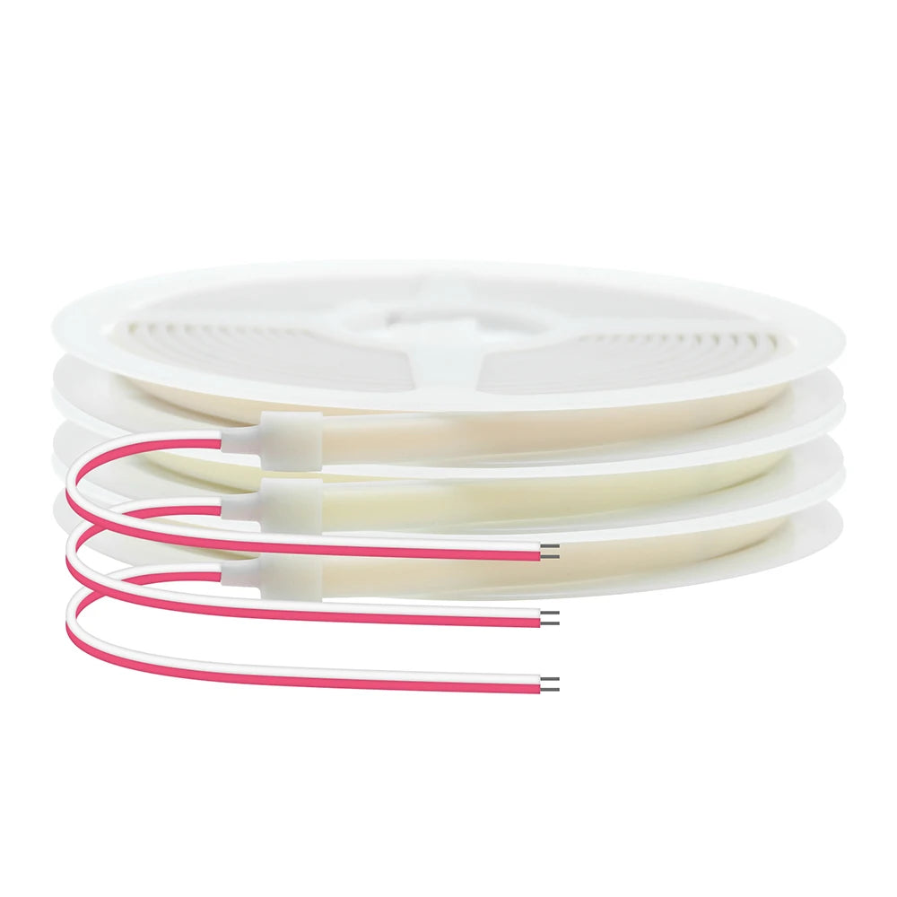 12V 24V COB LED Tape Flexible DC Plug/2Pin Wire Strip Light