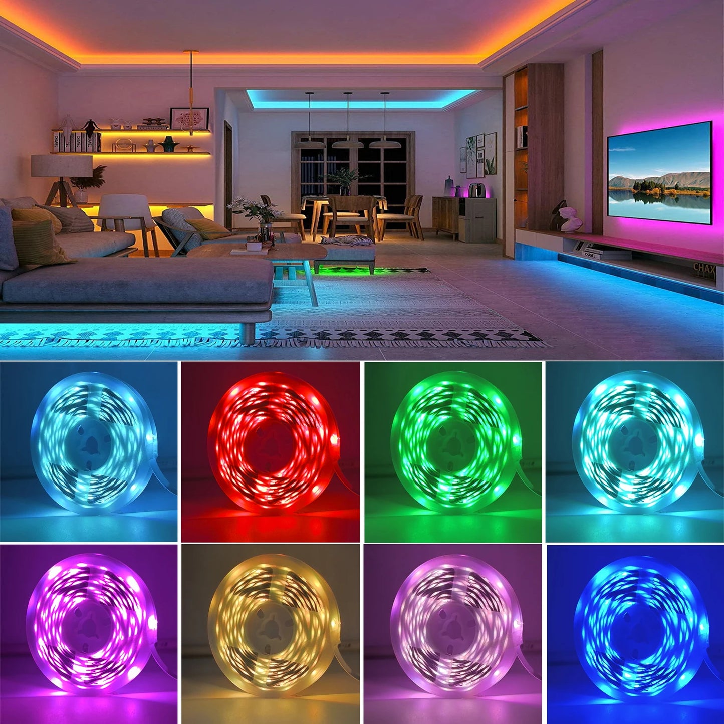 RGB Led Strip Lights with APP Control Flexible Ribbon