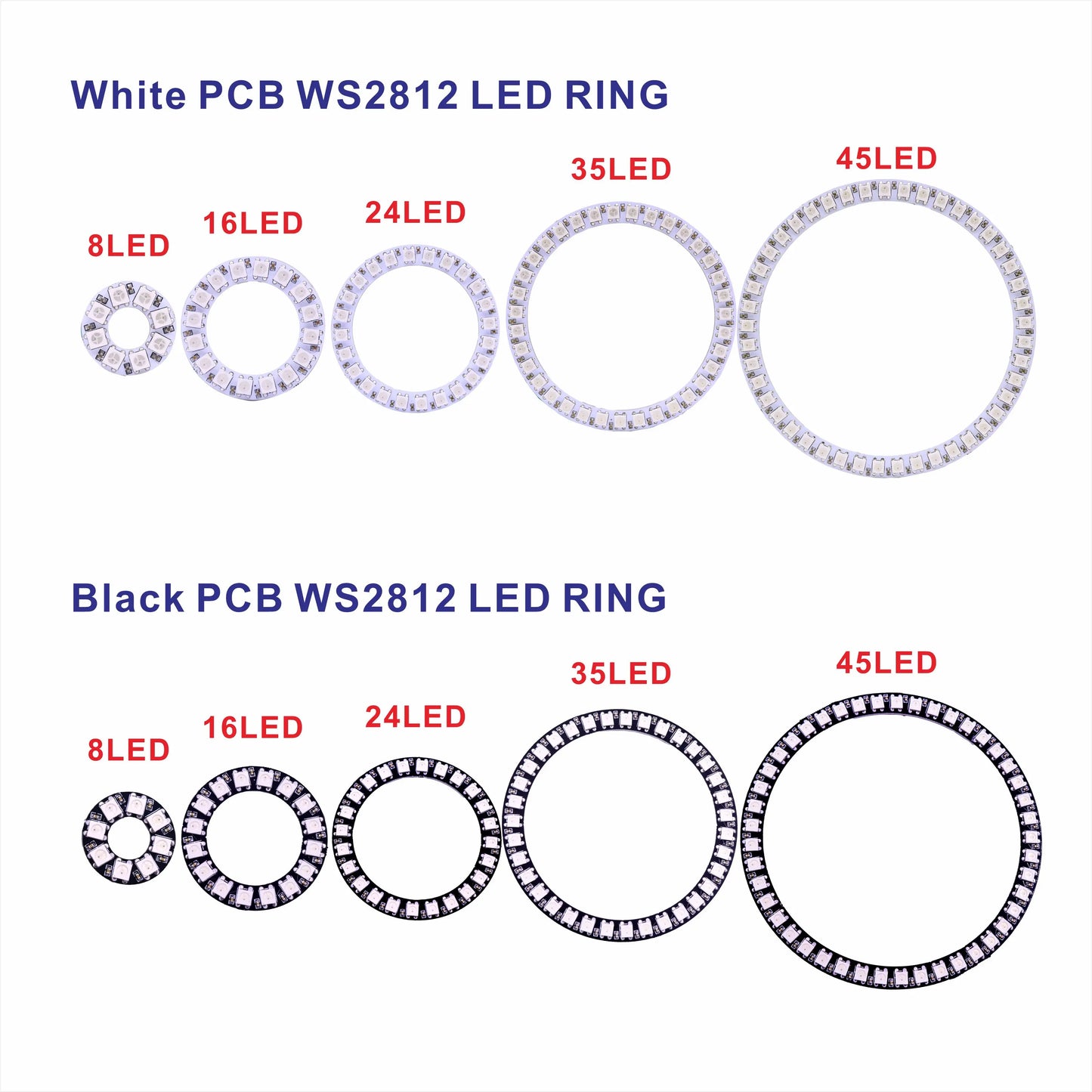 DC5V WS2812B Pixel Ring LED Panel Light Individual