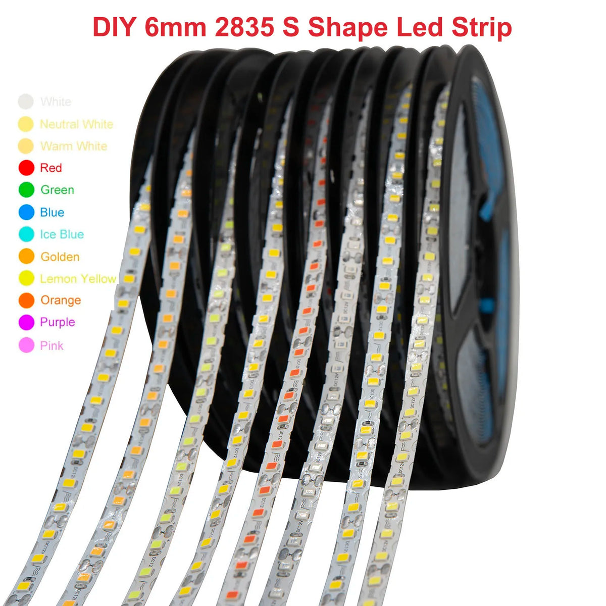 LED Strip 6mm Width Bendable 2835SMD 120LED/m Flexible Foldable String Light