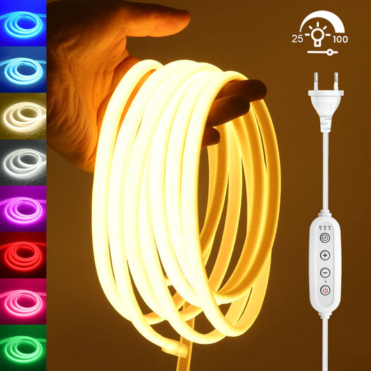 AC 220V Timing Dimmable COB Neon Strip Waterproof