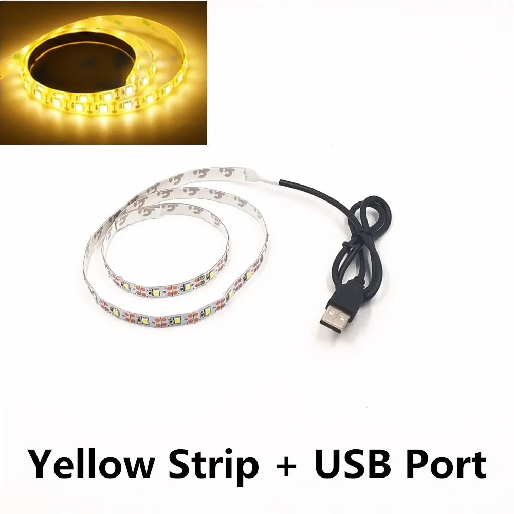5M USB LED Strip Light SMD Ribbon Ceiling Cabinet Light