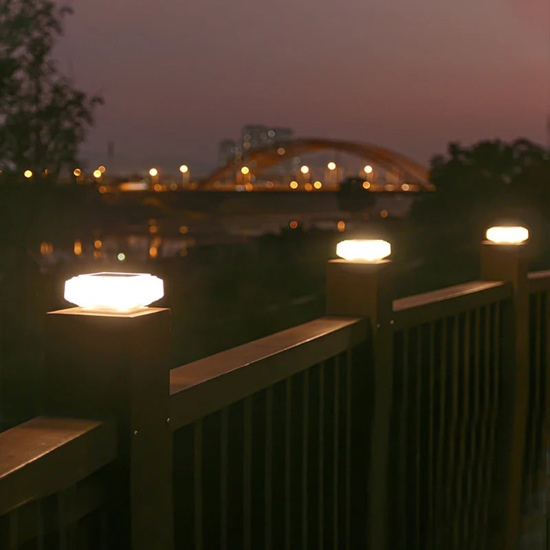 Solar Post Light Outdoor Pillar Cap Lights Lighting for Garden