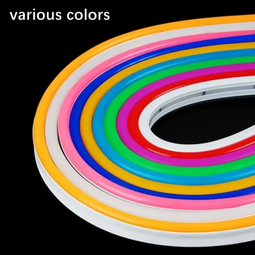 11 Light Colors 12V LED Neon Light Strip Wire/DC Plug