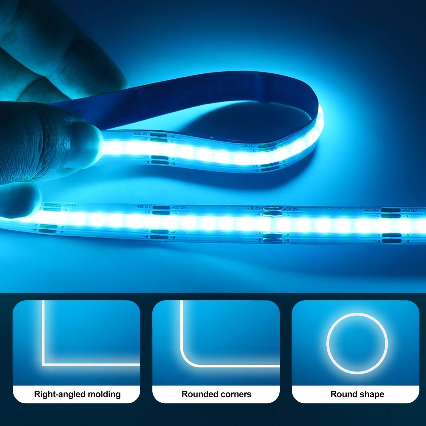 DC 12V 24V COB LED Strip RGBCCT High Bright Led Tape Diode