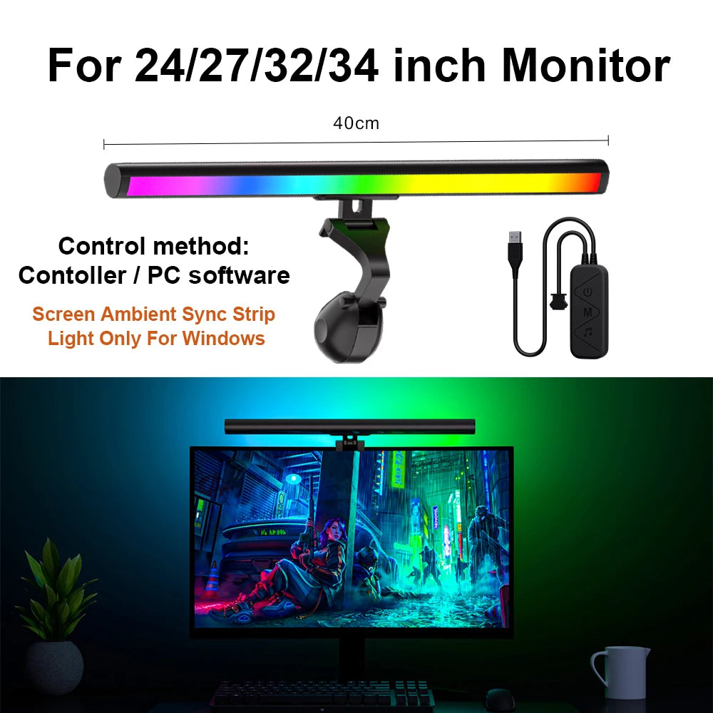Smart Ambient TV PC Display Sync Computer Monitor Backlight