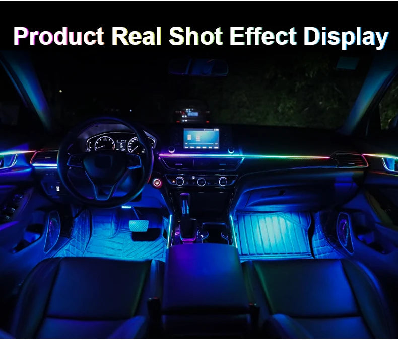 18 in 1 Dual Zone Symphony Streamer Car Ambient Light Interior
