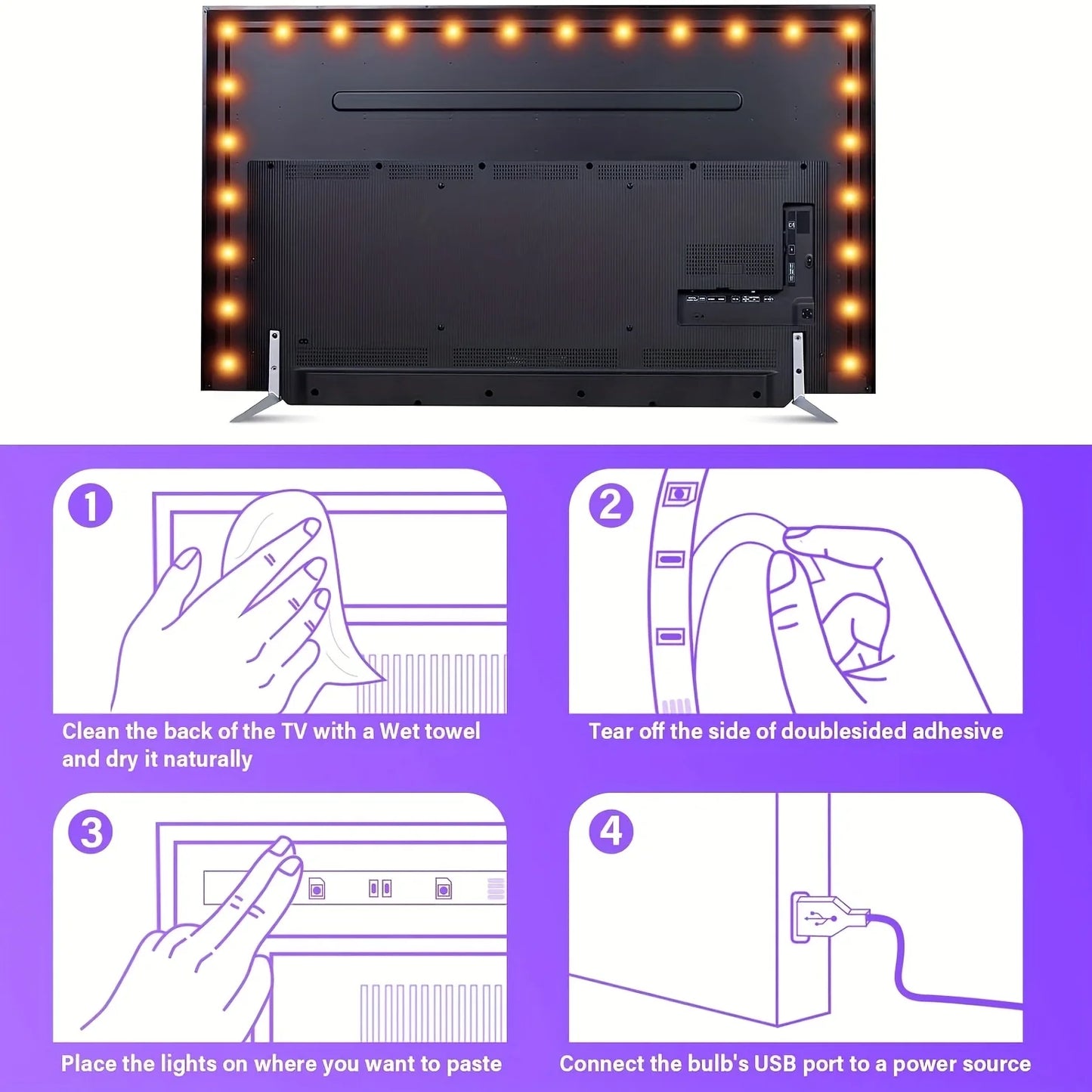 USB LED Strip Light APP Control IR Bluetooth Tape