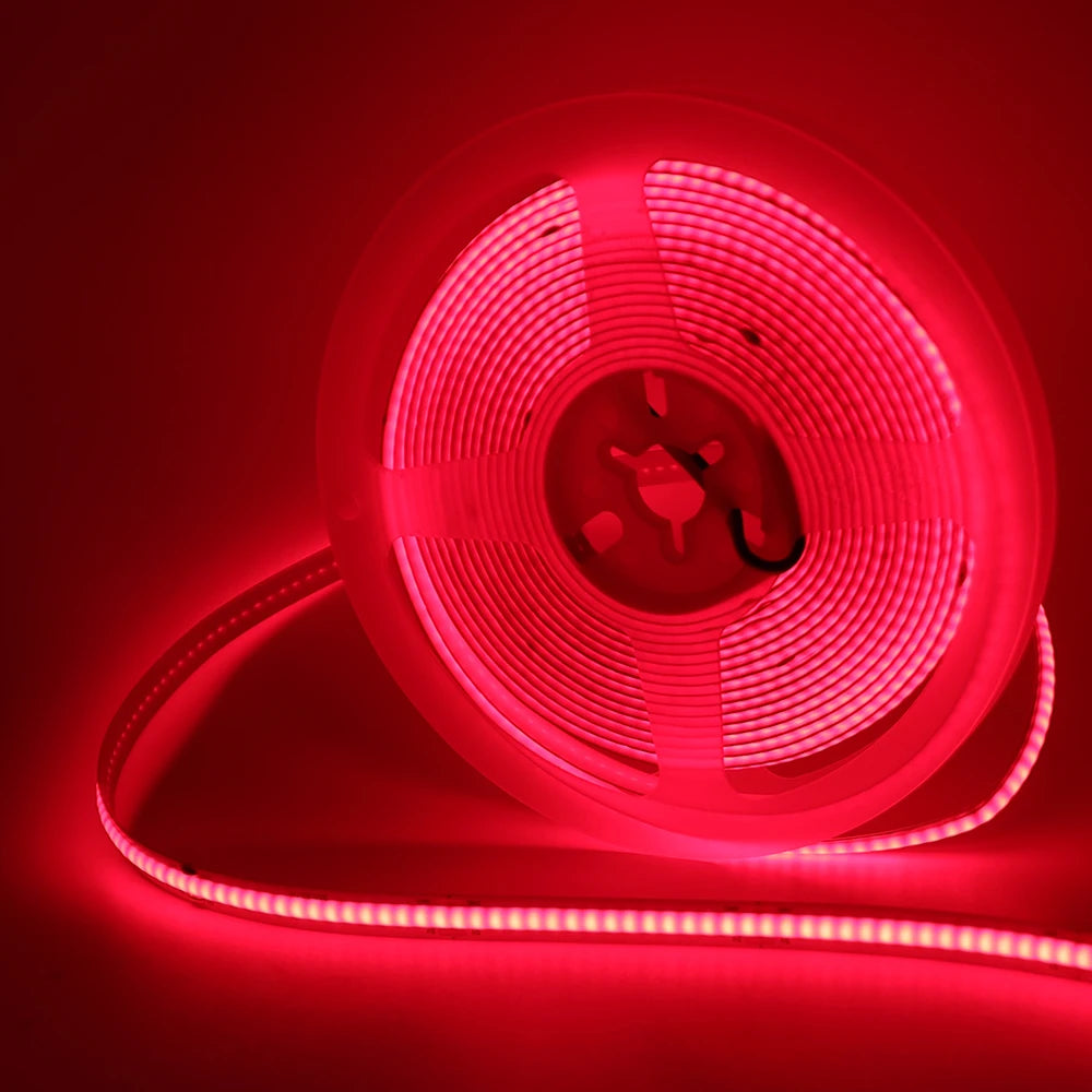 DC 5V 12V 24V COB LED Strip 3mm 5mm 8mm PCB High Density 320LEDs/m Flexible Tape
