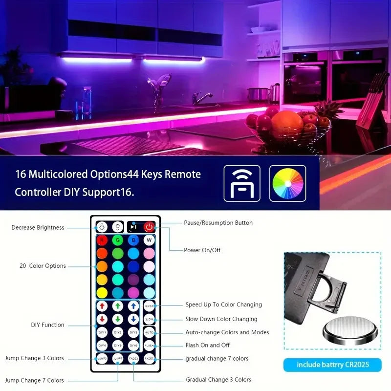 LED Strip Lights Infrared RGB Lighting For TV Background