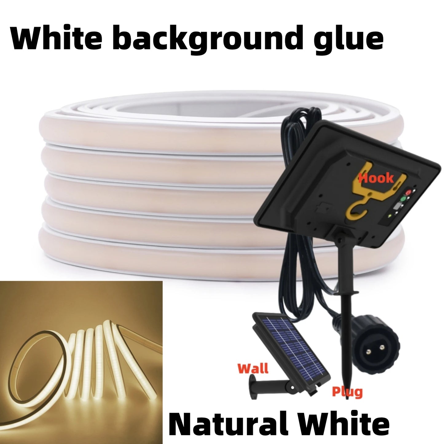 DC 24V COB Solar Neon Light Strips 320LEDs 480LEDs Lighting
