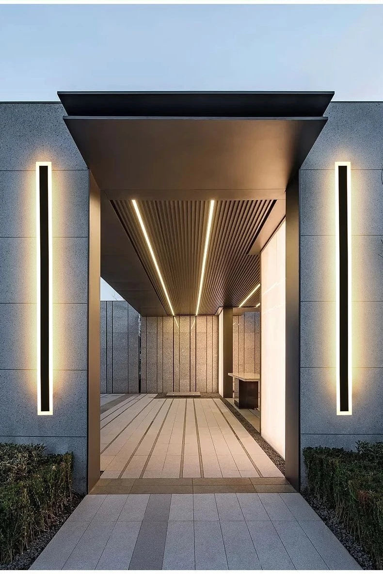 Outdoor Long Strip RGB LED Wall Lamp Remote/Tuya WiFi APP