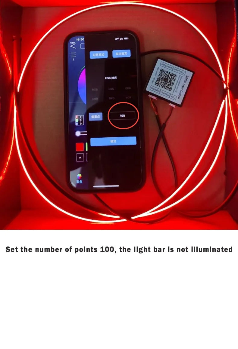 18 in 1 Led Car Ambient Lights 213 64 Color RGB