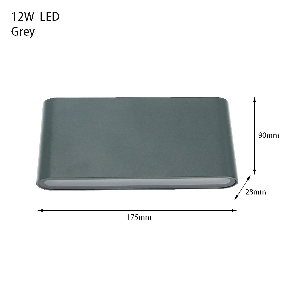 6W 12W 24W LED Outdoor Waterproof Wall Lamp
