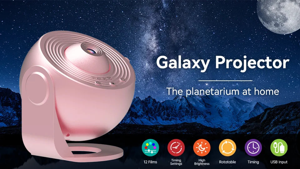 Night Light Galaxy Projector Starry Sky Projector 360° Rotate