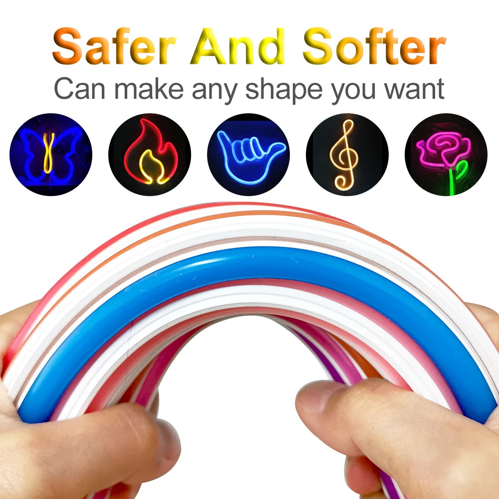 12Colors Separate Silicone Neon Strip Flexible Soft Bendable