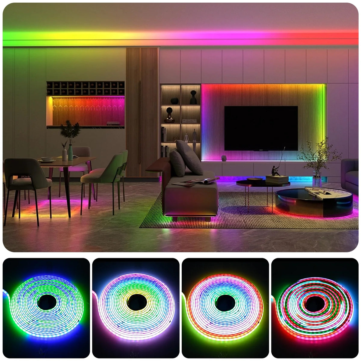 SPI COB LED Strip WS2811 RGB+IC Addressable 420LEDs