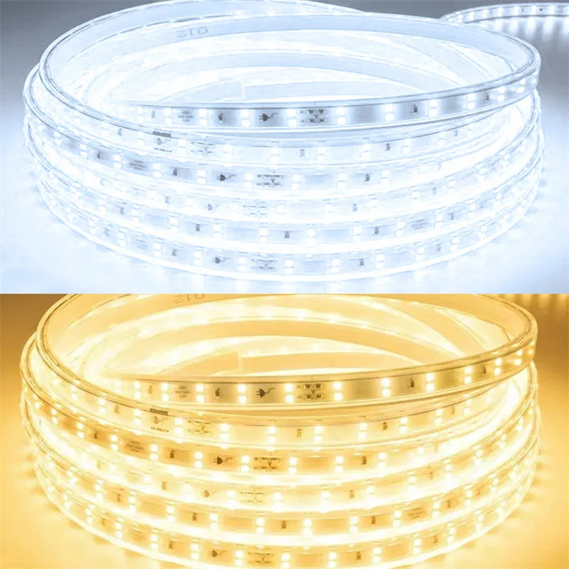 220v Led strip 2835 High Brightness 120LED/m with ON-OFF Switch
