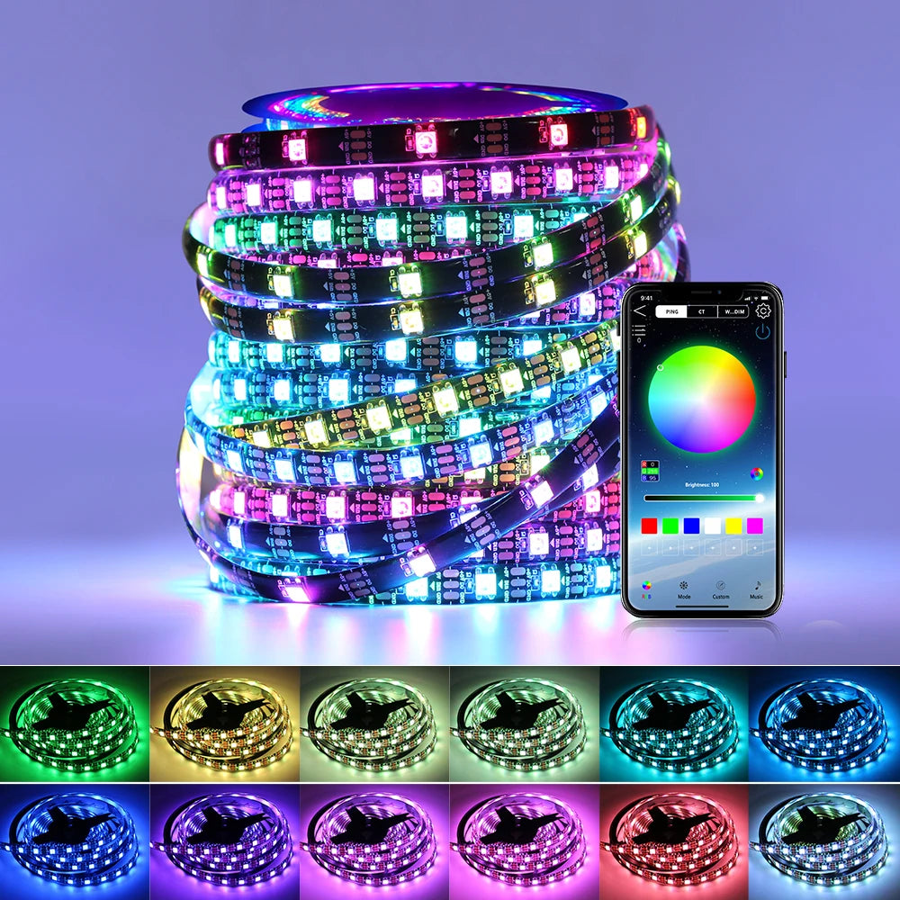WS2812B Led Lights DC5V RGB Led Strip Light Individually Addressable