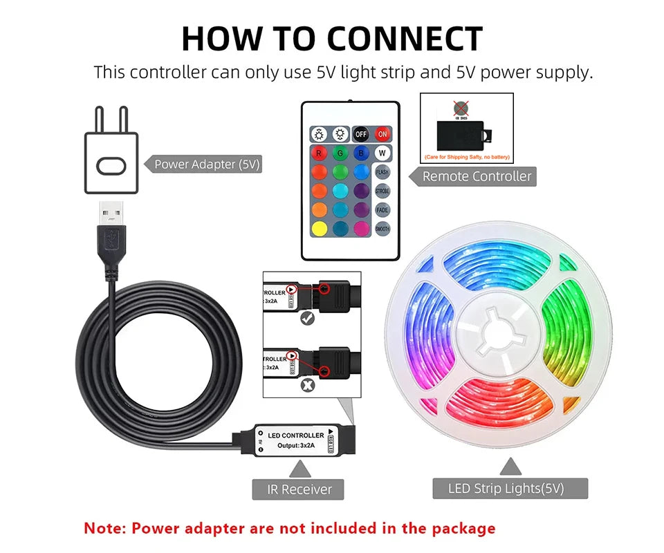 Smart Led Lights Strip TV Smart Bedroom Lighting Bluetooth