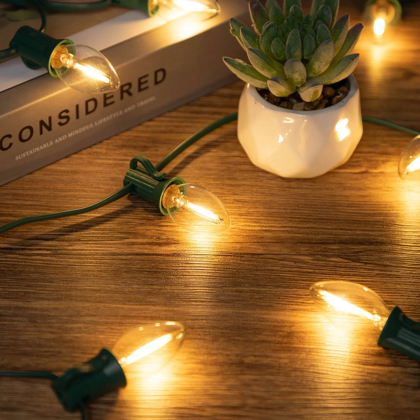 Garland C7 Candle Led String Lights Waterproof Outdoor Indoor