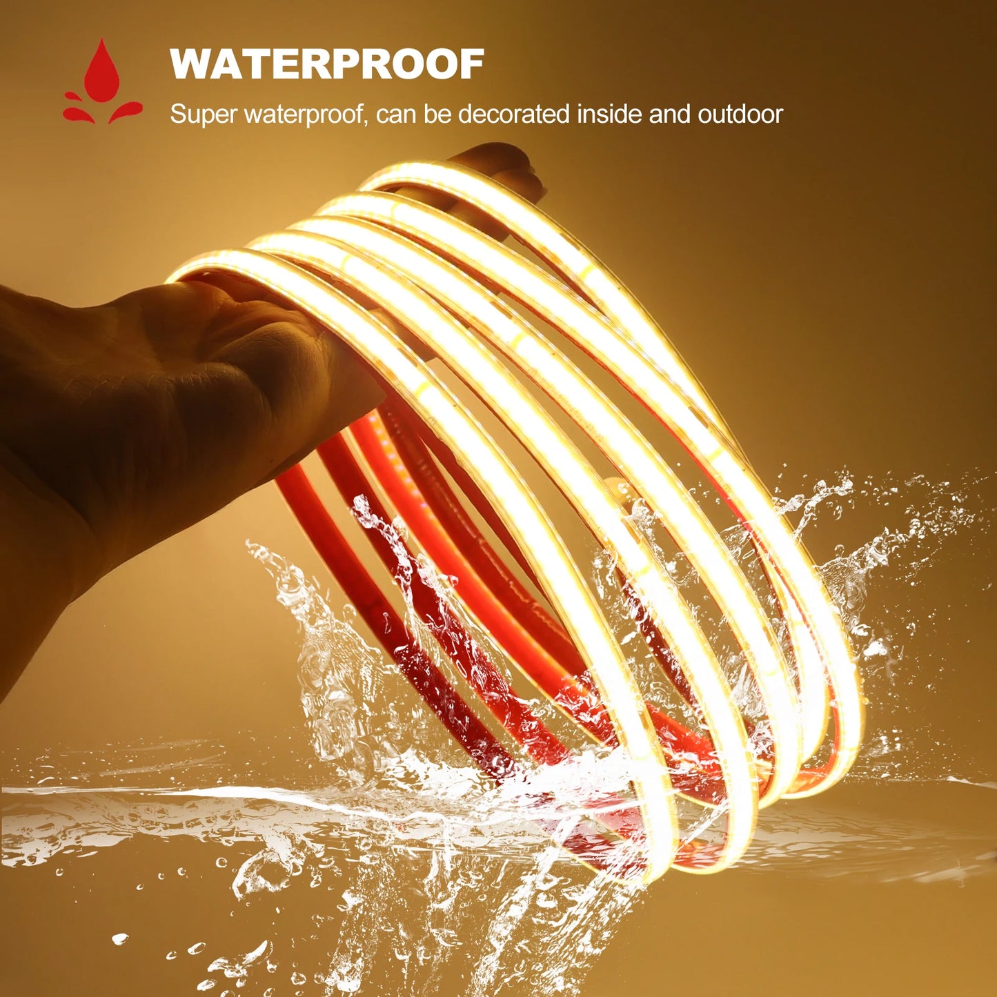 AC 230V COB IP65 Waterproof Tape Adhesive