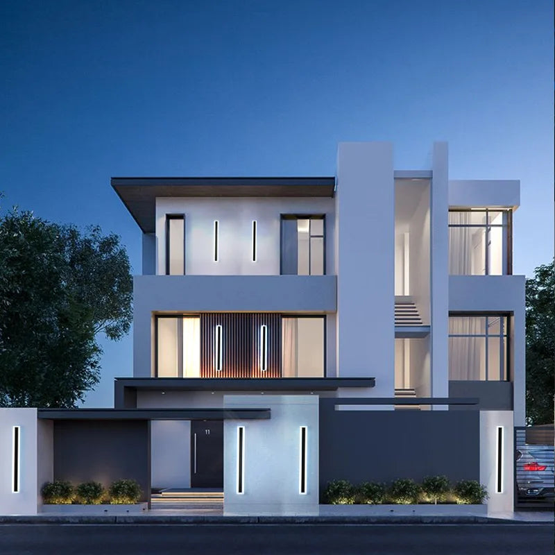 Outdoor Long Strip RGB LED Wall Lamp Remote/Tuya WiFi APP