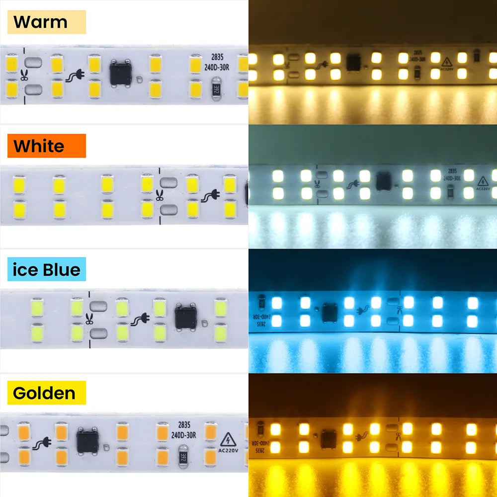 5m 10m 20m 50m Led Strip Light Adhesive Tape AC