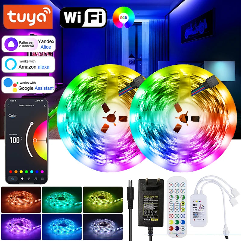 Wifi Led Strip Lights Bluetooth Music Led Tape Light