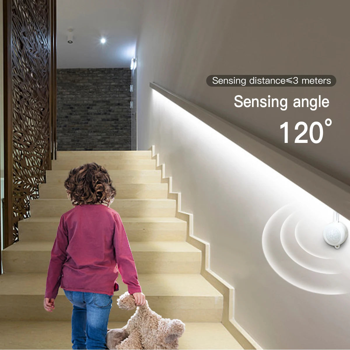 Smart PIR Motion Sensor Super Bright COB LED Strip Neon Light