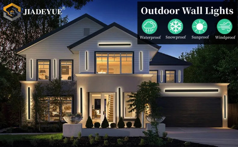 Waterproof LED long wall light ip65 outdoor lighting garden