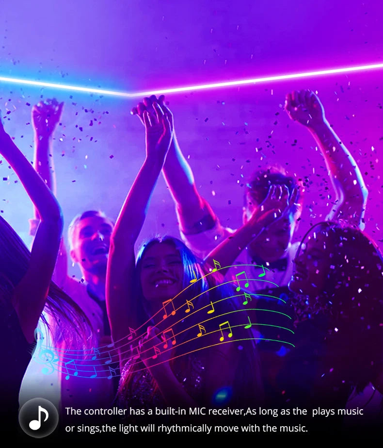 Tuya Smart Life 12V RGB Neon Light LED Strip Voice Control