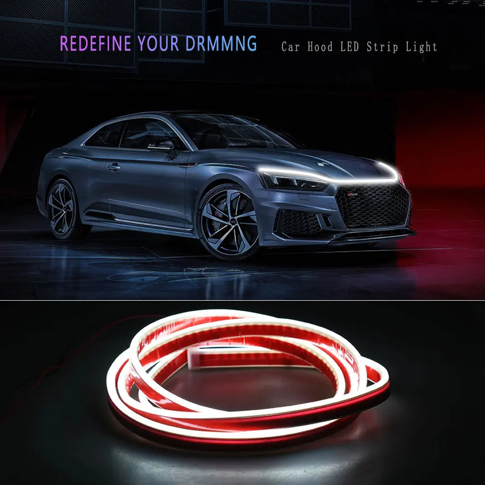 12V Scan Starting Led Car Hood Light Strip Decorative Strips Car