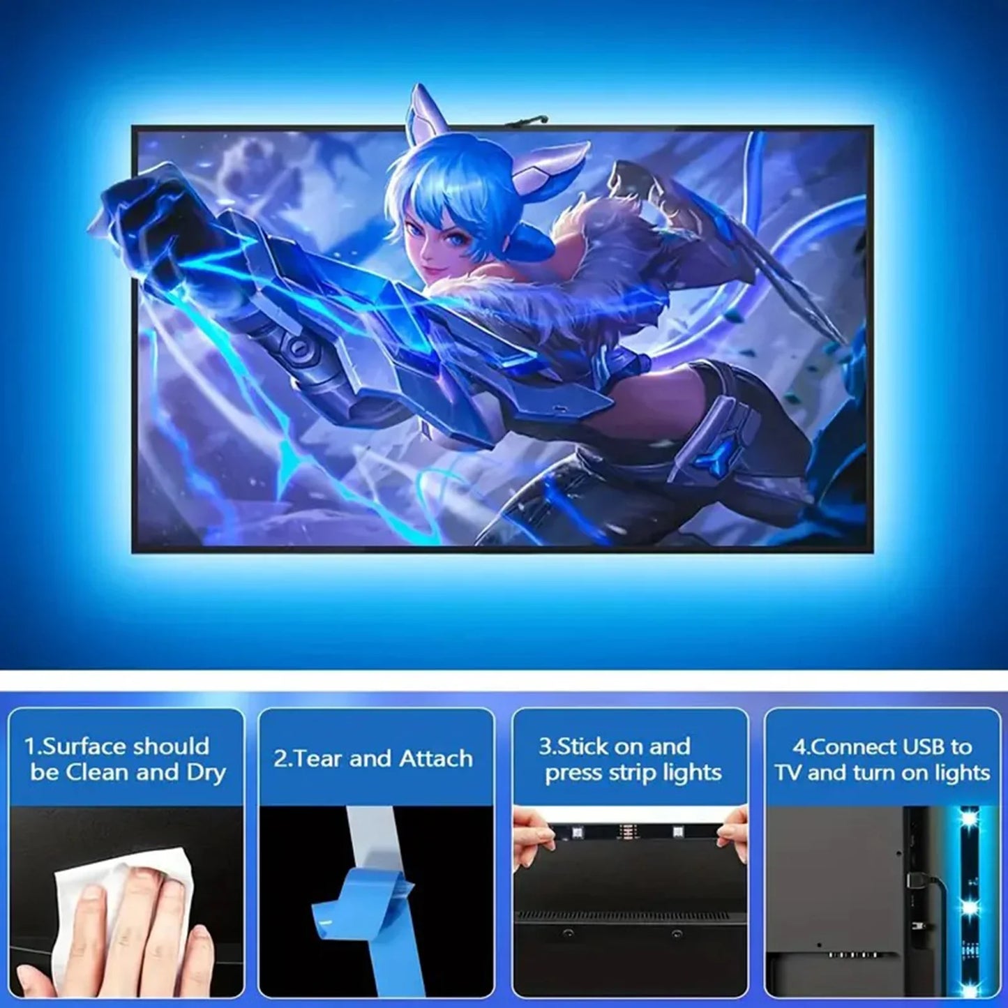 Immersion TV Backlights with Camera Smart Ambient TV Strip Light