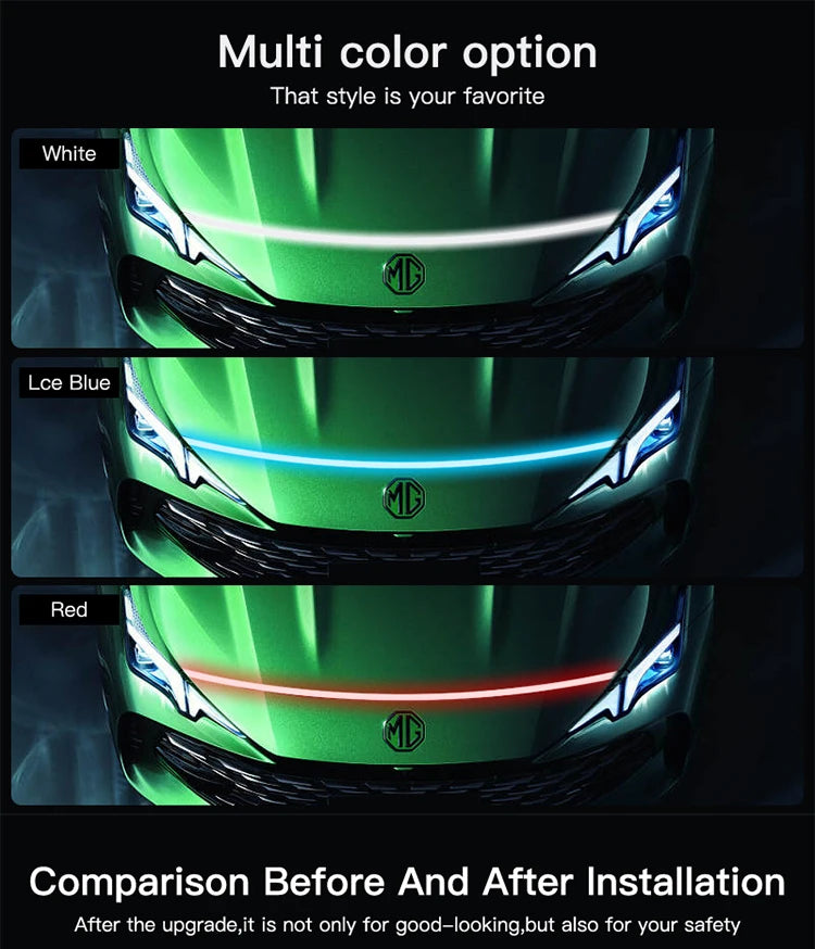 Scan Starting LED Car Hood Light Daytime Running  Light Strip