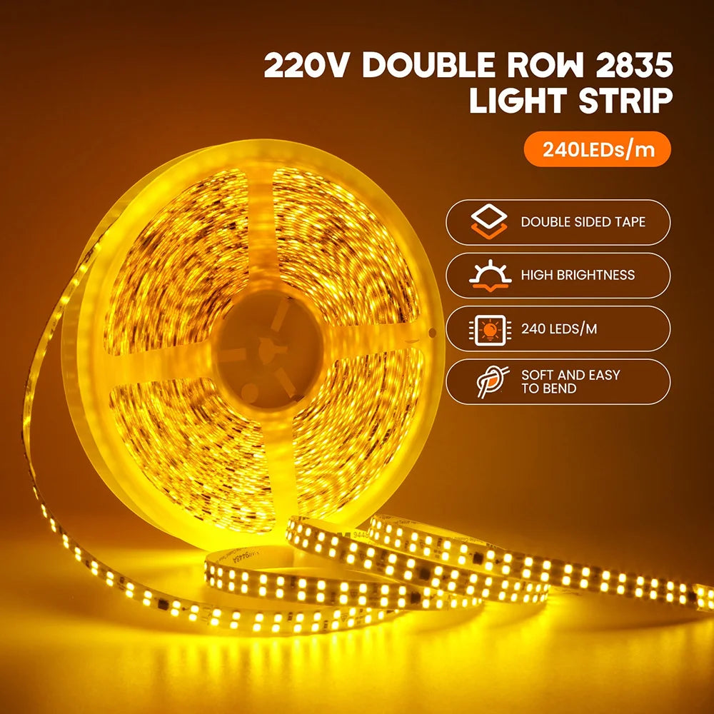 5m 10m 20m 50m Led Strip Light Adhesive Tape AC